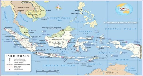 peta letak wilayah indonesia